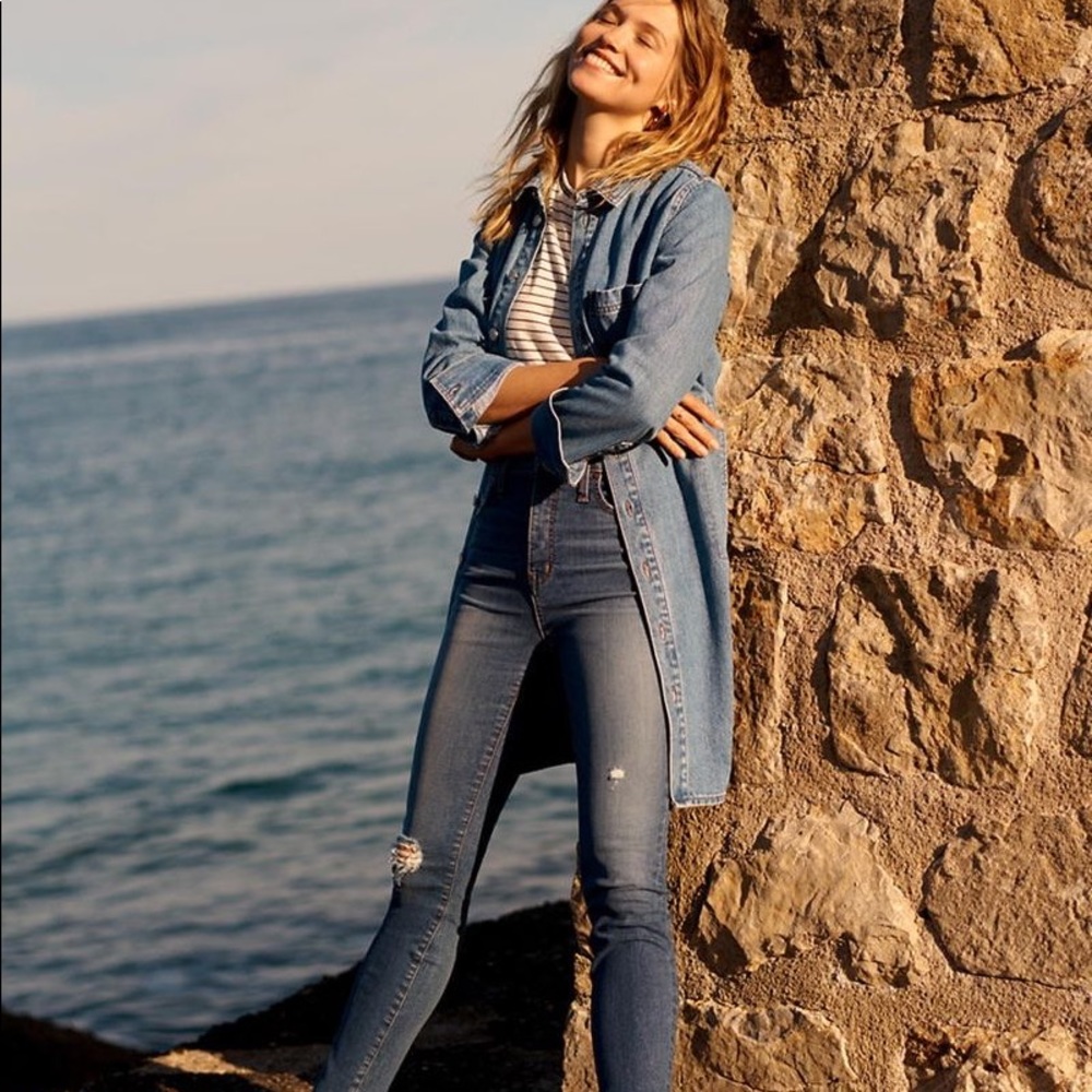 🌱Madewell 10” HighRise Skinny Jeans:Drop Step-Hem
